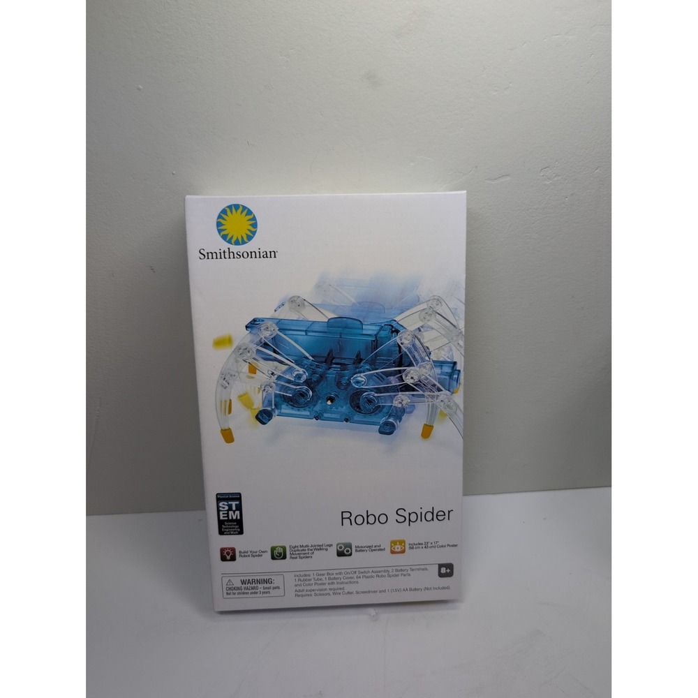 Smithsonian Science Activities Robo Spider Kit, Blue New Great Gift